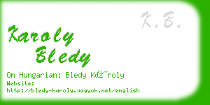 karoly bledy business card